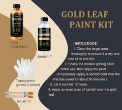 Acrylic Paint Metallic Gold, Liquid Gold Leaf 3.38 Fl Oz (Pack of 2),