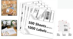 Versatile Self-Adhesive Shipping Labels 8.5×5.5 – 500 Sheets for Home & Business