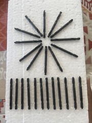 IRWIN 24PC #20 X 2″ USA DOUBLE END DRILL BITS 135 DEGEE S/P BLACK