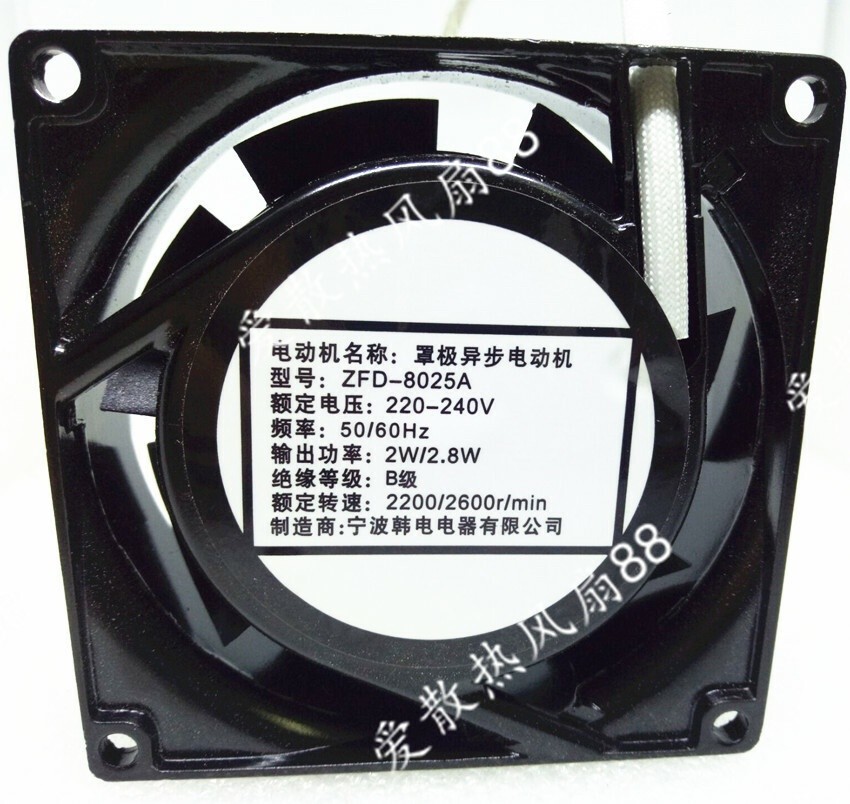 1pc new fan freeship ZFD-8025A 220V 2W/2.8W 8cm *vv