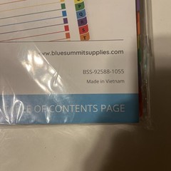 Blue Summit Supplies Alphabet Binder Tab Dividers for 3 Ring Binder/Notebook NEW