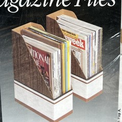 Bankers Box 72232 Corrugated Cardboard Magazine File – Wood Grain (2/CT) New