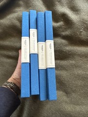 4 – Shinola Detroit Ruled Hard Linen Journals – Blue – Unused – Advert Logo