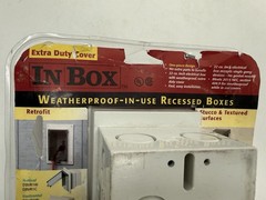 Arlington DBHS1W HORIZONTAL IN BOX Electrical Box W/ Weatherproof Cover Vinyl
