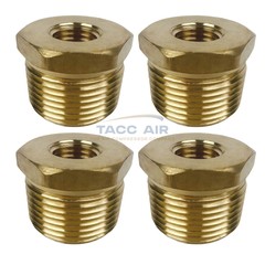 4 PC Hex Reducer Bushing 3/4″ Male x 1/4″ Female NPT Adapter Pipe Fitting Brass