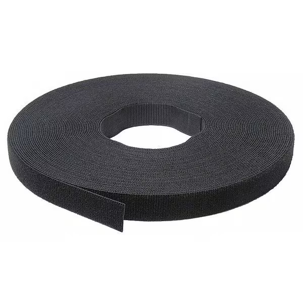 Hook and Loop Brand No Adhesive, 75 ft, 1/2 in W, Black 189755 Hook and Loop