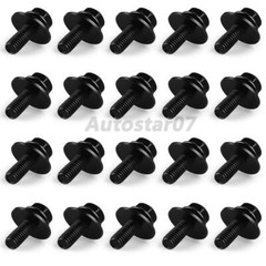Car Body Bolts Screw Fastener Fender M6-1.0x 16mm Long-10mm Hex-17mm Washer NEW