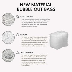 Clear Bubble Out Bags 3×4 Inches, 100 pack Small Double Walled Cushioning Bag…