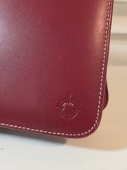 Vintage Franklin Covey red leather zipper PDA planner 6 ring 9 x 7 x 2.5