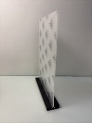 8.5 x 11 Acrylic Sign Holder w/ Black Plastic Base Double Sided Display