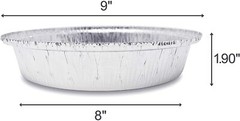 9″ Round Aluminum Foil Pans With Plastic Dome Lids Baking Storage