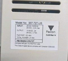 Paxton 337-727-US PSU 12/24VDC Power Supply Unit Genuine OEM – Tested