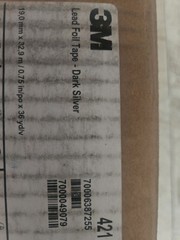 3M Lead Foil Tape 421, Dark Silver, 3/4 in x 36 yd, 6.3 mil
