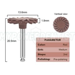 Dental Polishing Wheel Diamond Ceramic Twist RA Radial EVE Coarse/Medium/Fine