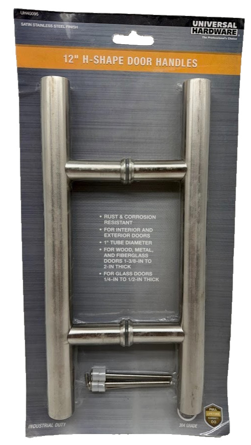 Universal Hardware H Style 12 in. Stainless Steel Pull Handle