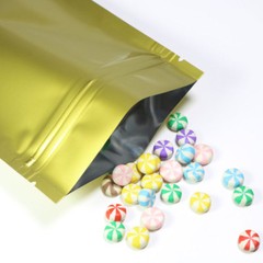 Multi-Size Both Sided Glossy Gold Foil Mylar Flat Zip lock Bag Wholesale G03