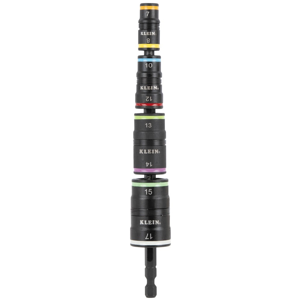 Klein Tools 32934M 8-in-1 Metric Impact-Rated Flip Socket Set 1/4in