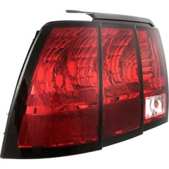 Tail Light Assembly Pair Red Clear Lens Mustang 1999-2004 Without Bulb Rear
