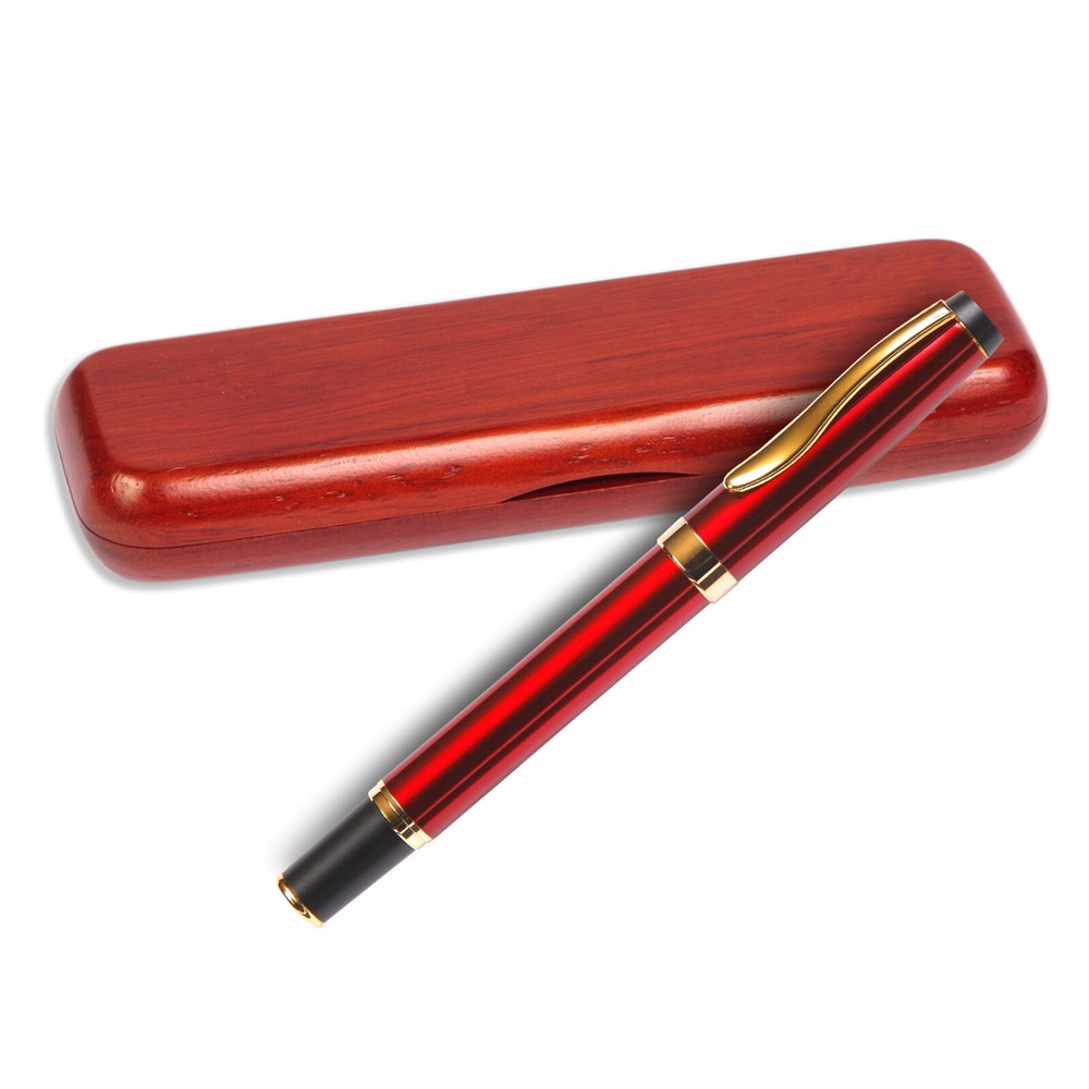 Gripper Roller Ball Pen – Red with Single Gift Box Rosewood