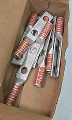 Box of 10 – Burndy YA272N Hylug 502324 – 3/0 AWG CU 2 Hole Compression Lugs