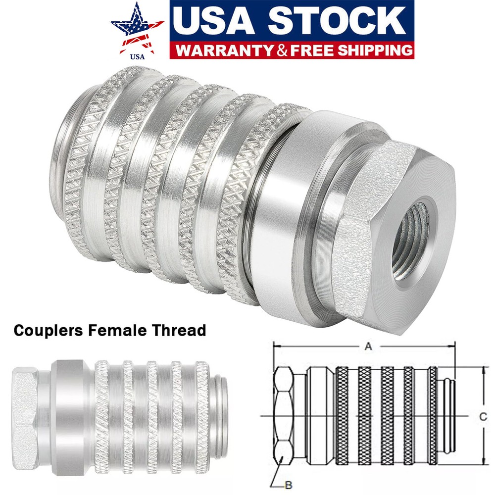PD222 Steel Test Port and Diagnostic Equipment Quick Couplings, 1/8″ Body Size
