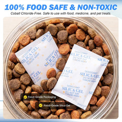 20G (16 Pack) Color Changing Silica Gel Packets, Food Safe & Non-Toxic Desiccant