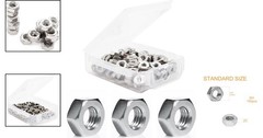 3mm I.D. M3 Hex Nuts – 150 Silver Stainless Steel Set for 3D Printing
