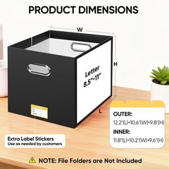 File Organizer , Cardboard File Folder Organizer with Handle for Letter Size,…