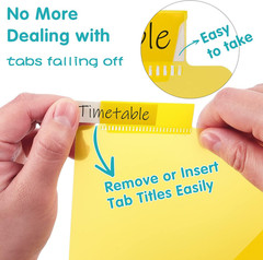 Plastic Binder Dividers with One Front Pocket and Tab Binder Divider for 3 Ring