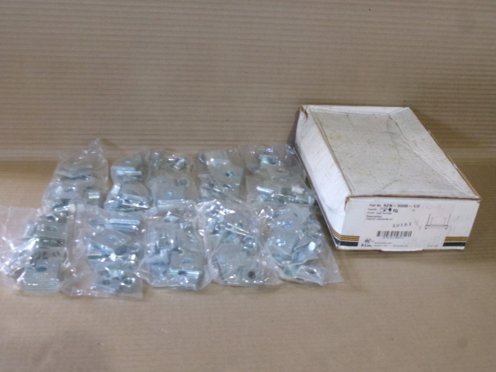 New Box of 10 B-Line Systems 9ZN-5500-1/2 Trapeze Hardware Kit Zinc Plated AK