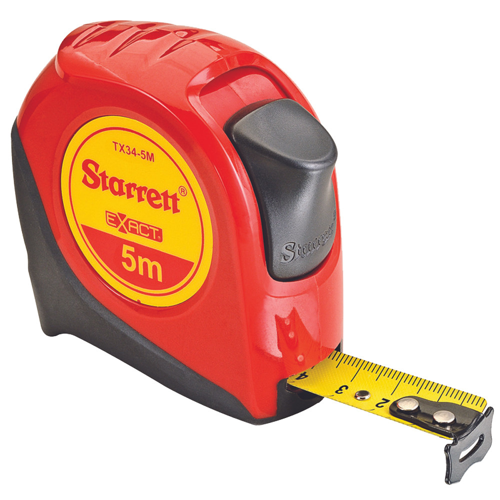5m Metric Measuring Tape, Starrett Exact, 3/4″ Wide – Graduated In Millimeters