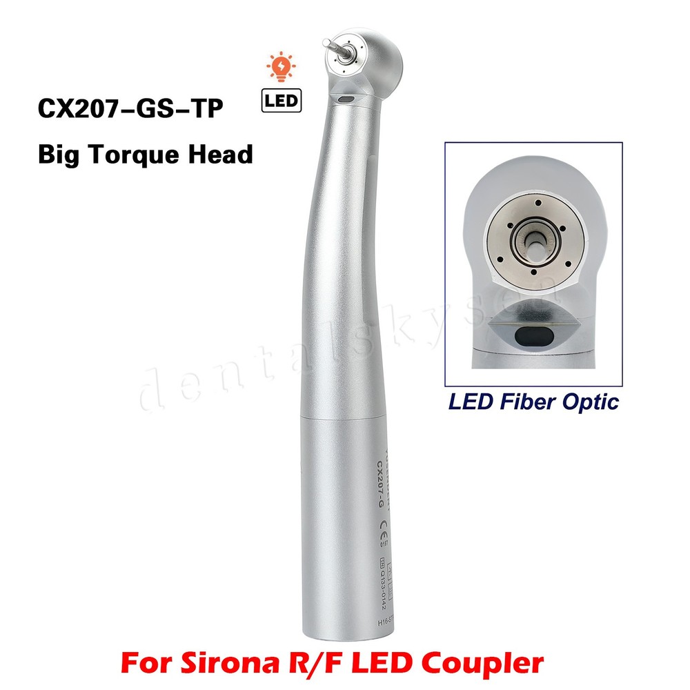 1-10 COXO Dental Fiber Optic LED Turbine Handpiece fit Sirona LED 6H Coupler