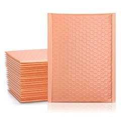 100 #0 6×10 Peach Poly Bubble Envelopes Padded Shipping Mailers 6″x10″