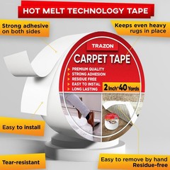 Carpet Binding Tape Double Sided – 2 In / 120 Ft (40 Yards) Tape Grippers for…