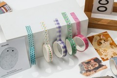 20 Rolls Cute Washi Tape Set Kawaii Basic Patterns Masking Decorative Tapes f…