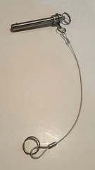 Stainless Steel Quick Release 1/2″ diameter Push/Pull Hitch Pin with Lanyard