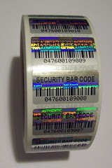 SBC 1000 Security BARCODE Hologram Tamper Evident Label Stickers Seals
