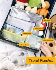 Mesh Zipper Pouch 4.6×9.2in (10 Colors, 30 Packs), Mesh Bags with Zipper for …