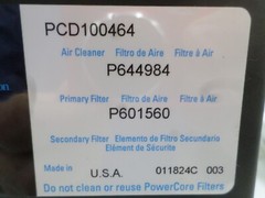Donaldson PowerCore Air Filter Housing PCD100464