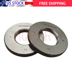 1″ 3/8-24 UN Threaded Ring Gauge 2A GO NOGO 1″ 3/8-24 UN 2A Thread Ring Gage