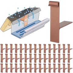 Blulu 50pcs 5 Inches Aluminum Gutter Wedges for 5 Inch K Style T, Dark Brown