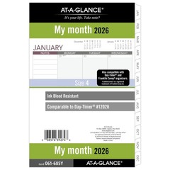 2026 Planner Refill Monthly 5.5×8.5 Inch Loose Leaf Unruled Desk Inserts