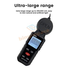 Digital illuminance Light Meter Lux meter Photometer 200000Lux Luxmeter Tool US