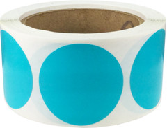 Circle Dot Stickers | 2″ Inches Round – 500 Pack | Pick One Color