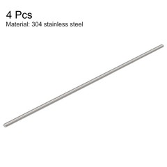 M5 x 250mm Fully Threaded Rod Stainless Steel Right Hand Threads 4Pcs