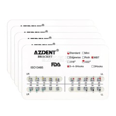 20 Packs Dental Orthodontic Brackets Mini/Standard MBT/Roth 022/018 Hooks 3 4 5