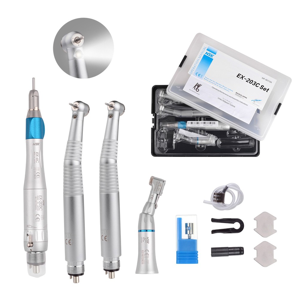 KAVO Type Dental PANA-MAX LED High Speed Handpiece+Low Speed EX203C+A Bearing 4H