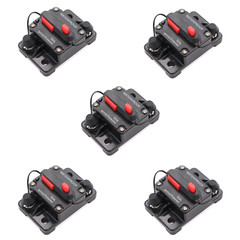 5 PACK 50 Amp Waterproof Circuit Breaker Auto/Marine/Solar 12-48DC Manual Reset