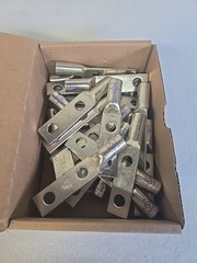 Box of 25 – NSI L40N-38P Long Barrel Copper Compression Lug 4/0 AWG Two Hole