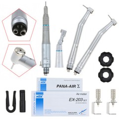 Dental High & Low Speed Handpiece Kit 4 Holes Standard Wrench Single Water Spary